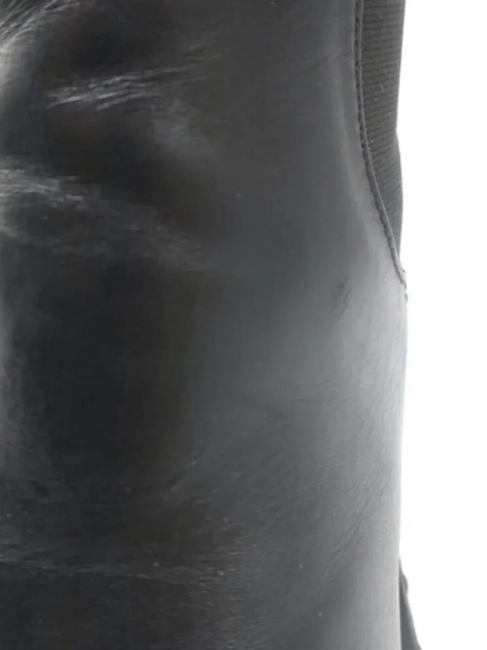 Chanel Chain-Trimmed High Heel Chelsea Boots Black Leather Size 39 - Picture 5 of 16